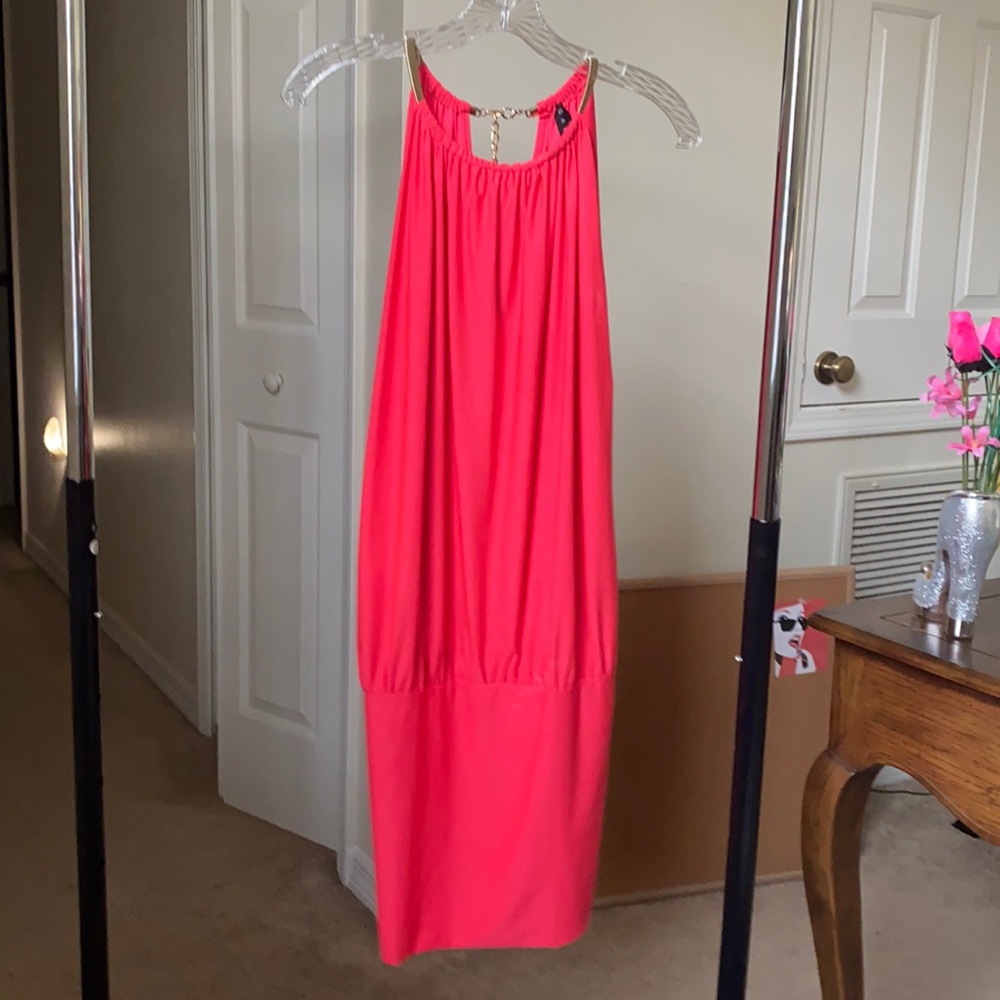 🌺 Hot Pink and Gold Sabora Dress